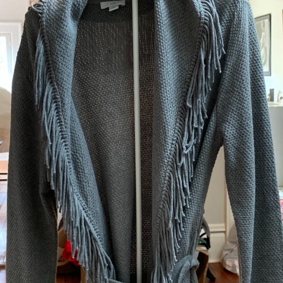 J jill fringed belted sweater. Never worn - Picture 4 of 6